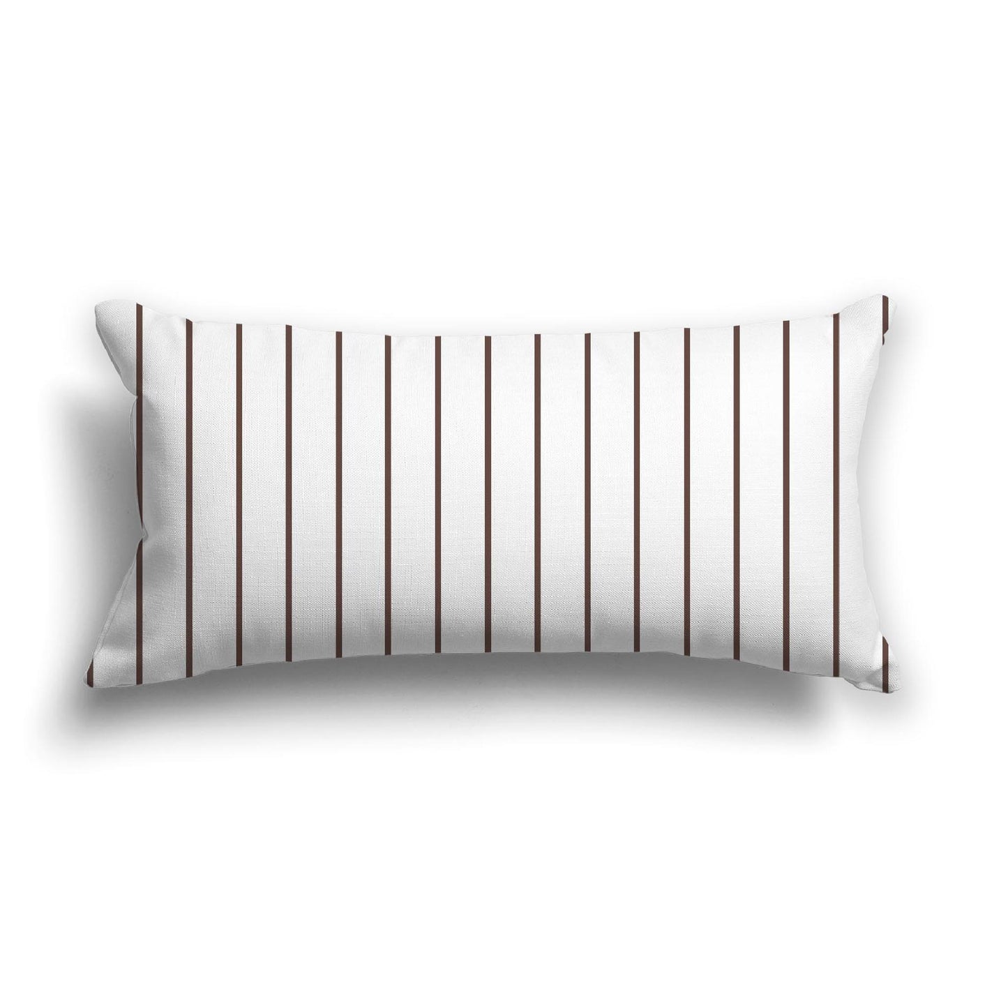 Off-White Cotton Canvas Cushion Covers with Fine Brown Stripes on Front, CACU-1161-151