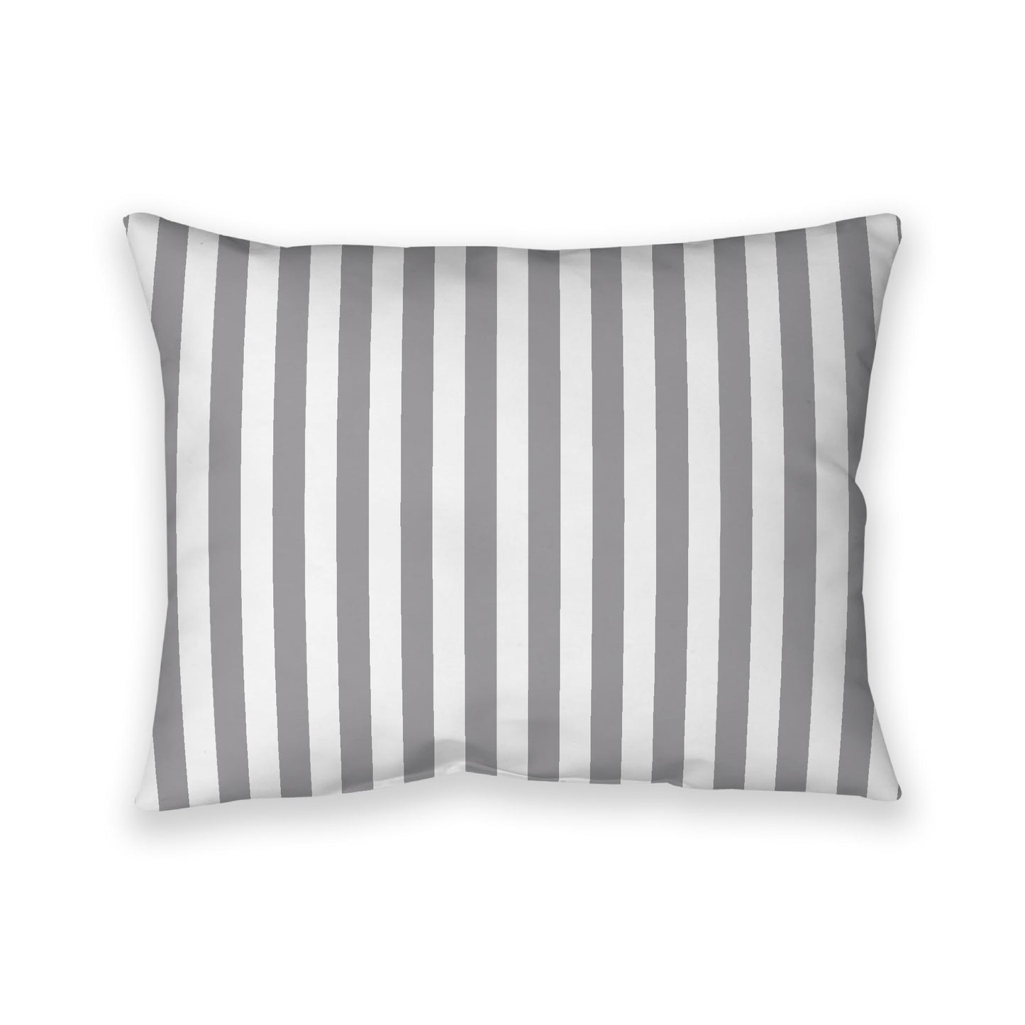Off-White Cotton Canvas Cushion Covers with Grey Bars on Front, CACU-1203-051