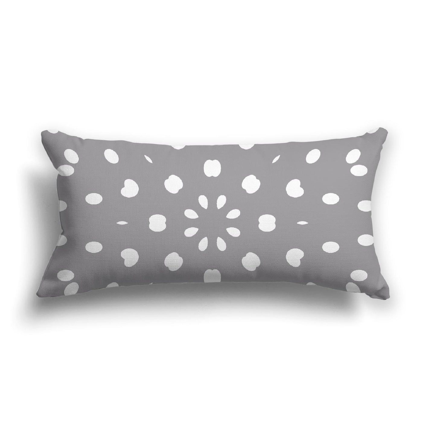 Grey Cotton Canvas Cushion Covers with Off-White Burst Pattern on Front, CACU-1203-232