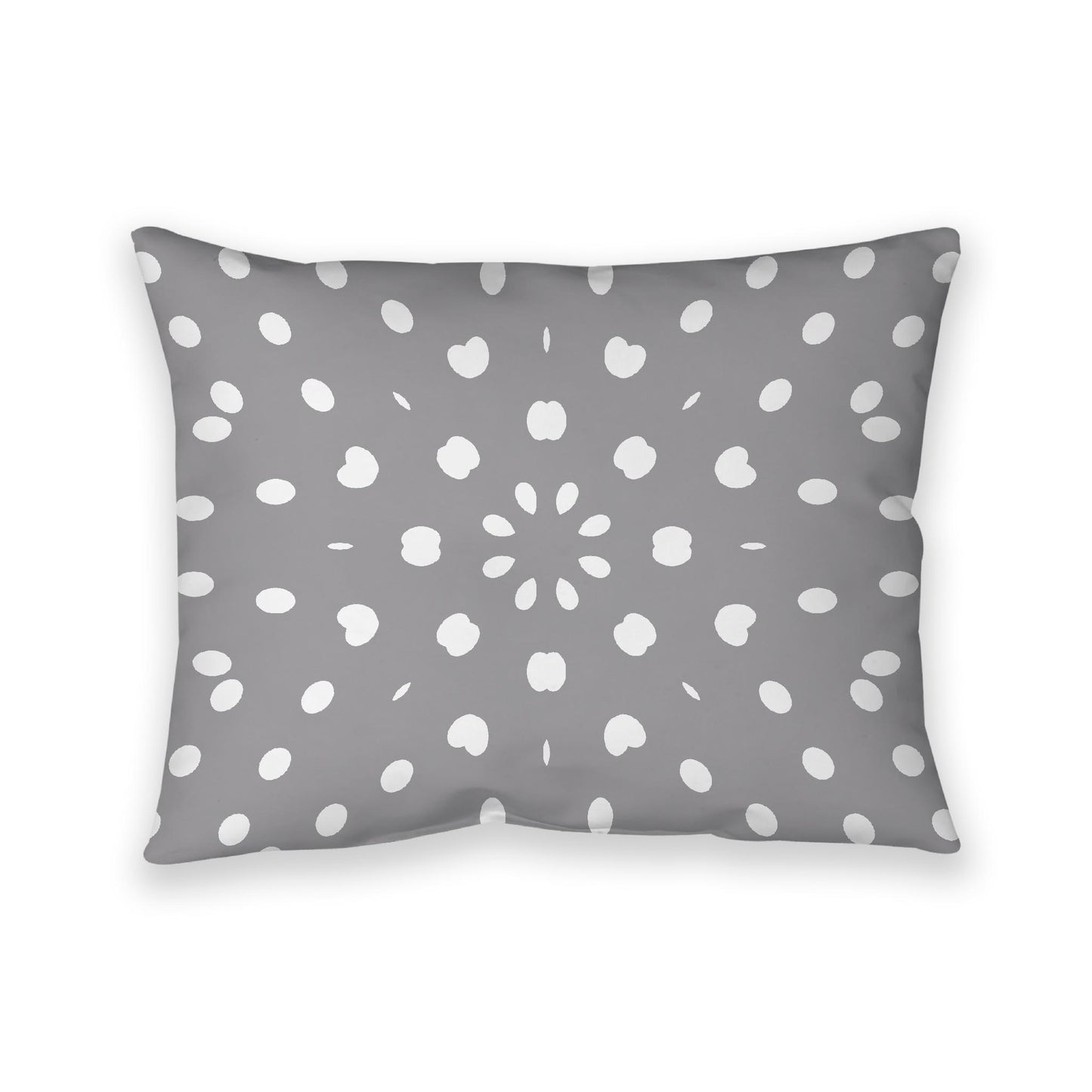 Grey Cotton Canvas Cushion Covers with Off-White Burst Pattern on Front, CACU-1203-232