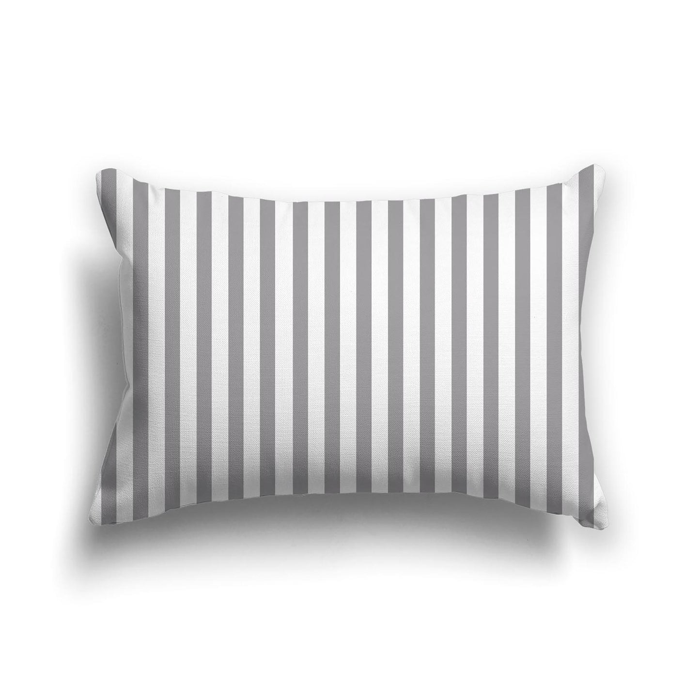 Off-White Cotton Canvas Cushion Covers with Thin Grey Bars on Front, CACU-1203-241