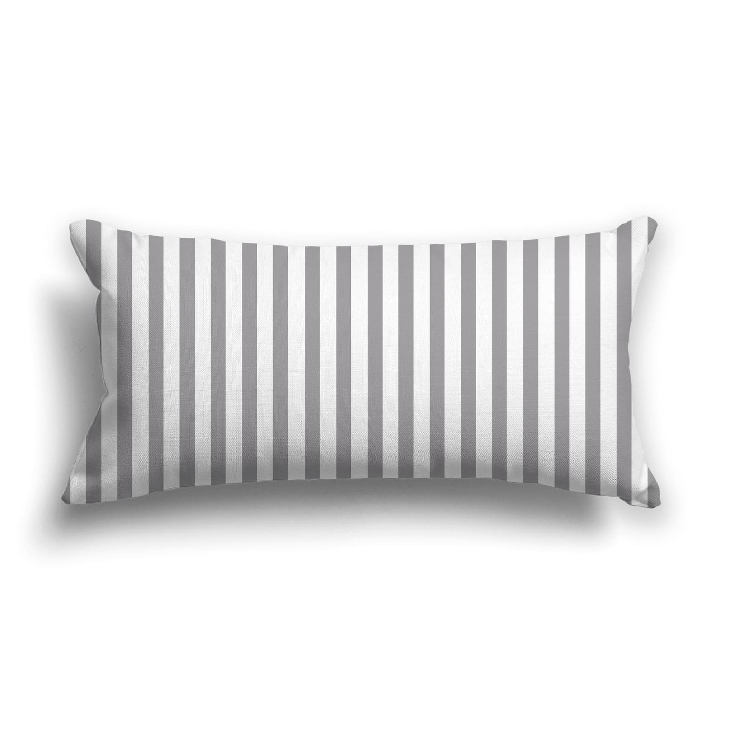 Off-White Cotton Canvas Cushion Covers with Thin Grey Bars on Front, CACU-1203-241