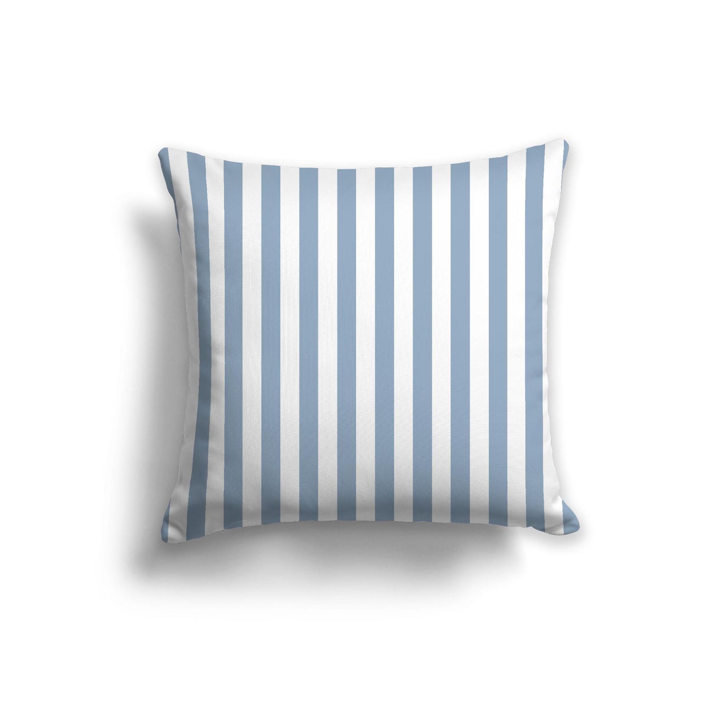 Off-White Cotton Canvas Cushion Covers with Blue Bars on Front, CACU-1231-051