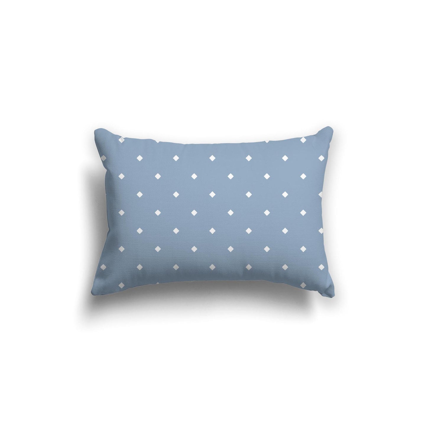 Blue Cotton Canvas Cushion Covers with Off-White Diamonds on Front, CACU-1231-102