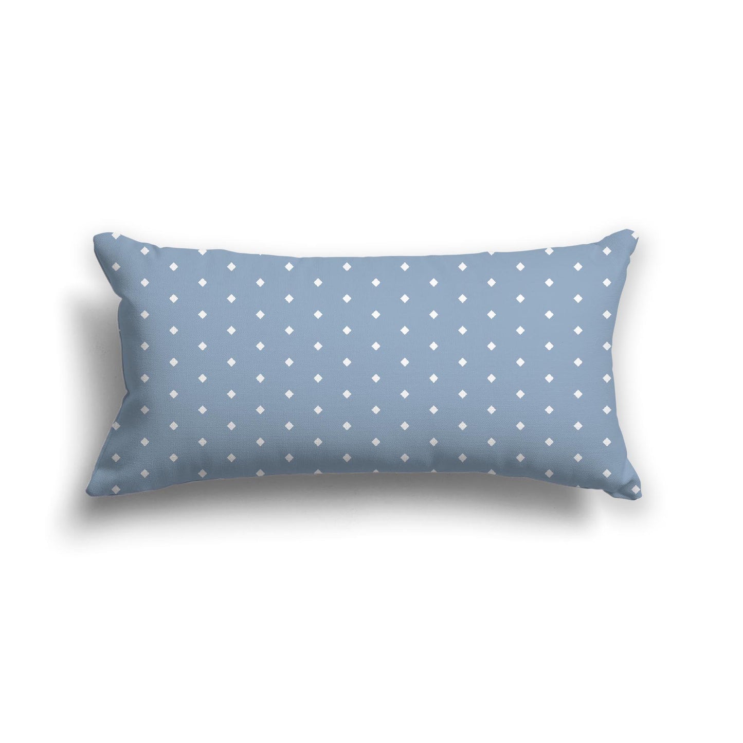 Blue Cotton Canvas Cushion Covers with Fine Off-White Diamonds on Front, CACU-1231-112