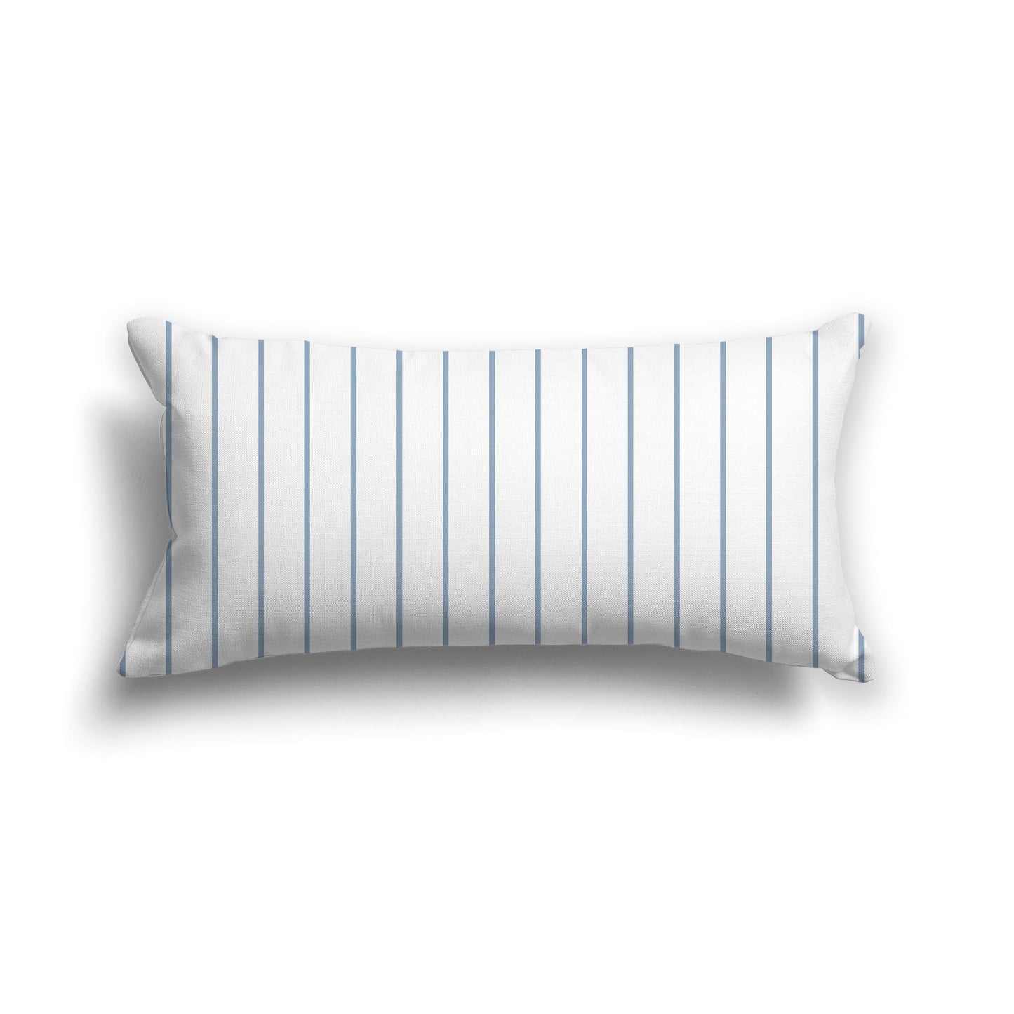 Off-White Cotton Canvas Cushion Covers with Fine Blue Stripes on Front, CACU-1231-151