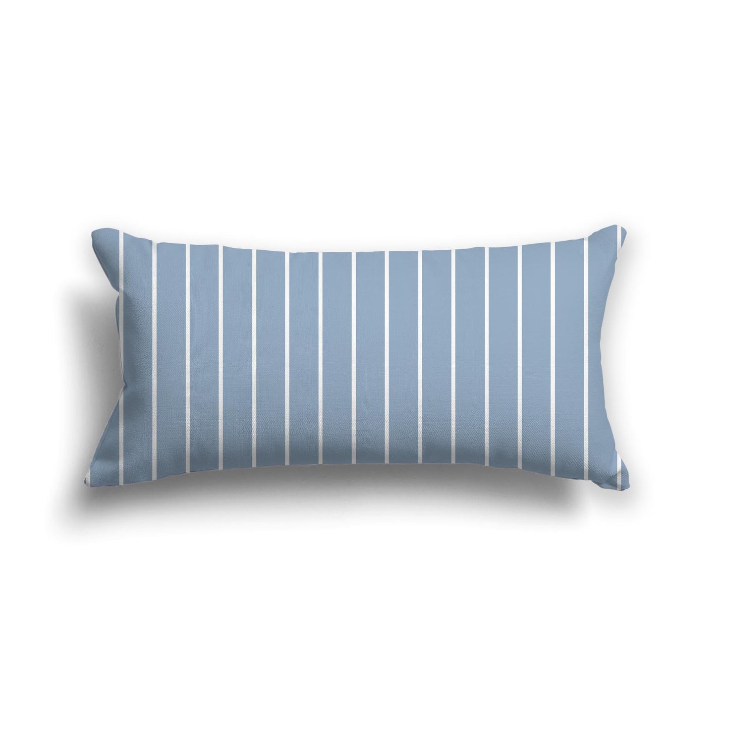 Blue Cotton Canvas Cushion Covers with Fine Off-White Stripes on Front, CACU-1231-152