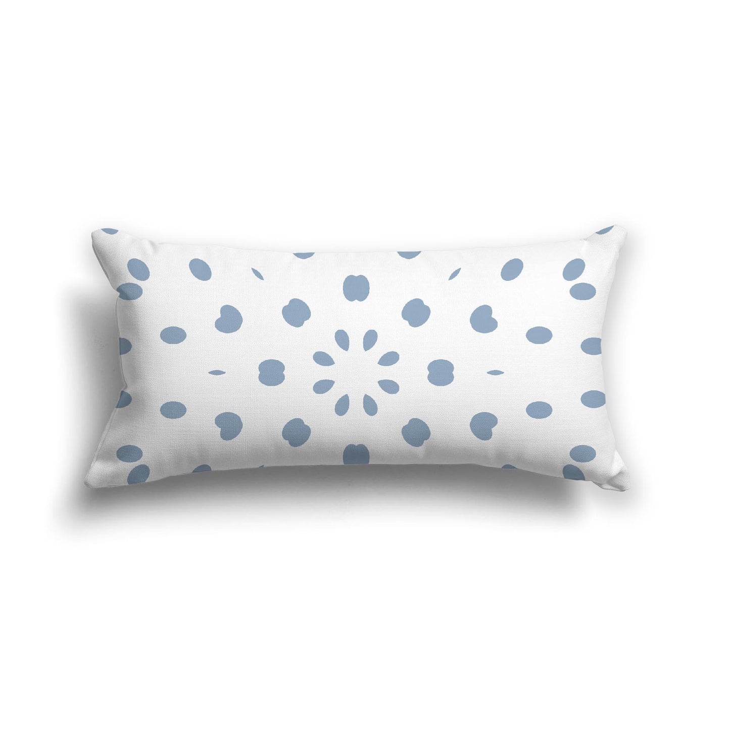 Off-White Cotton Canvas Cushion Covers with Blue Burst Pattern on Front, CACU-1231-231