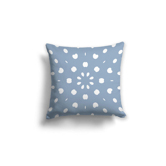 Blue Cotton Canvas Cushion Covers with Off-White Burst Pattern on Front, CACU-1231-232