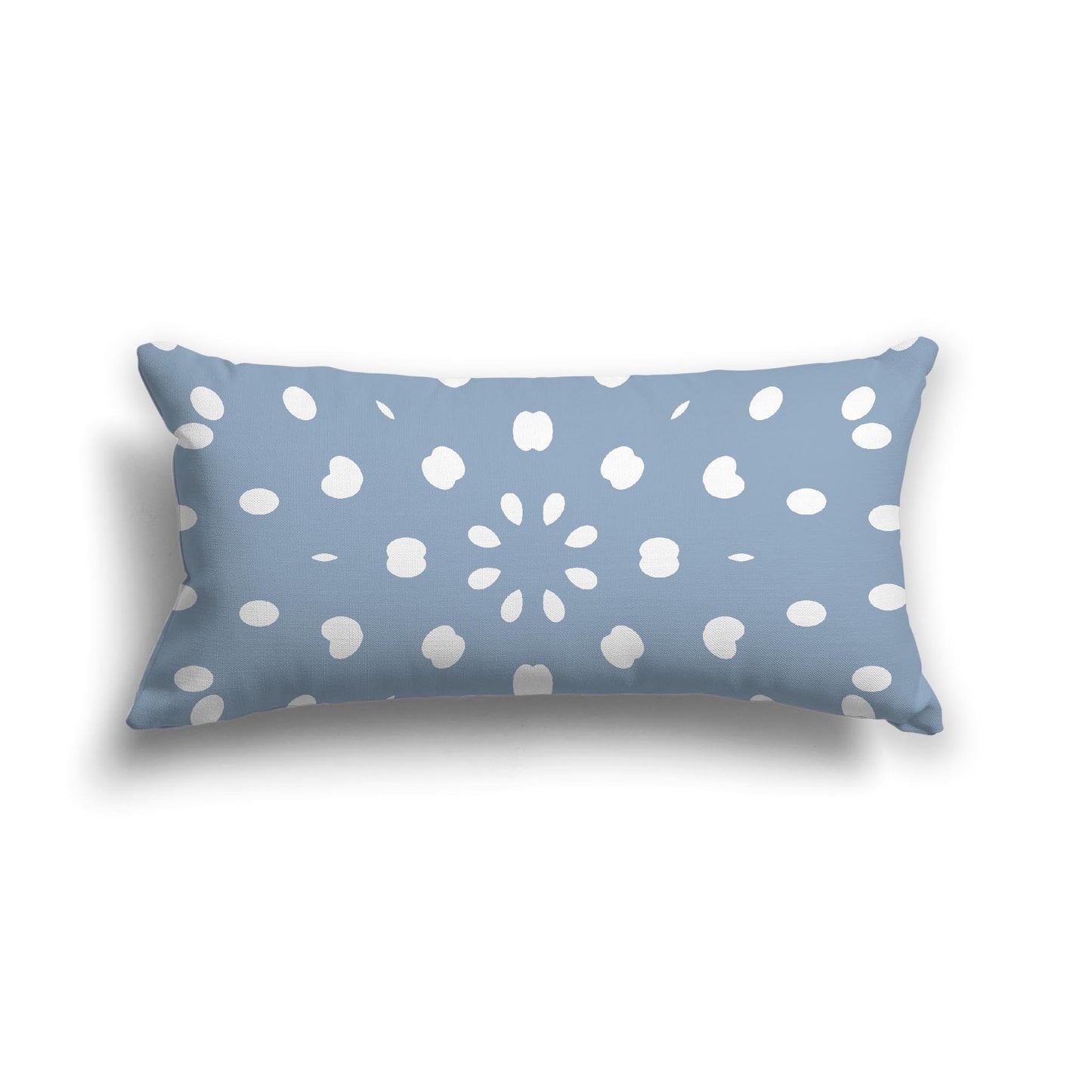 Blue Cotton Canvas Cushion Covers with Off-White Burst Pattern on Front, CACU-1231-232