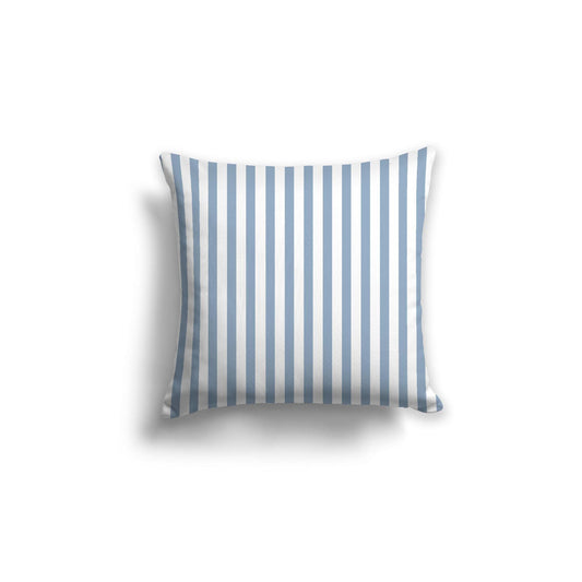 Off-White Cotton Canvas Cushion Covers with Thin Blue Bars on Front, CACU-1231-241