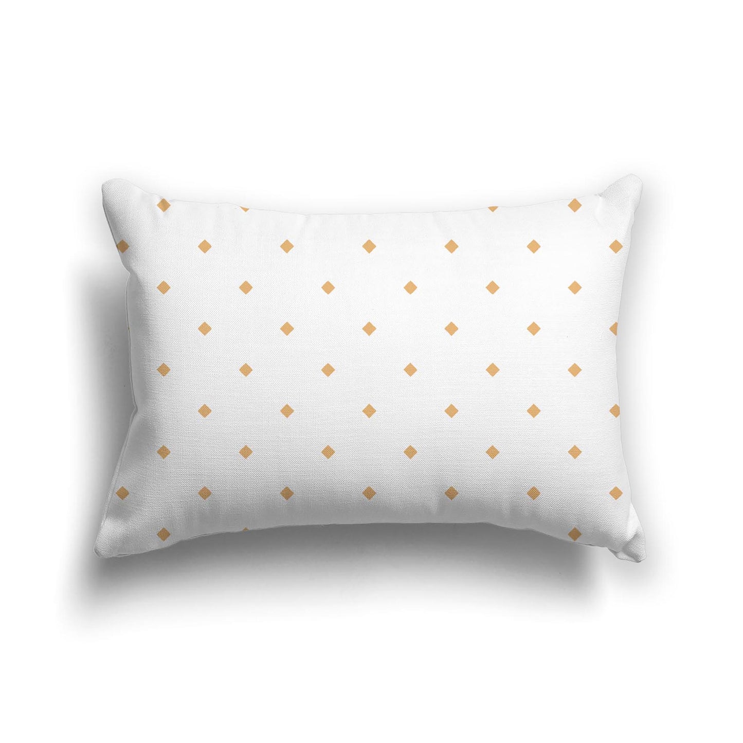 Off-White Cotton Canvas Cushion Covers with Orange Diamonds on Front, CACU-1232-101