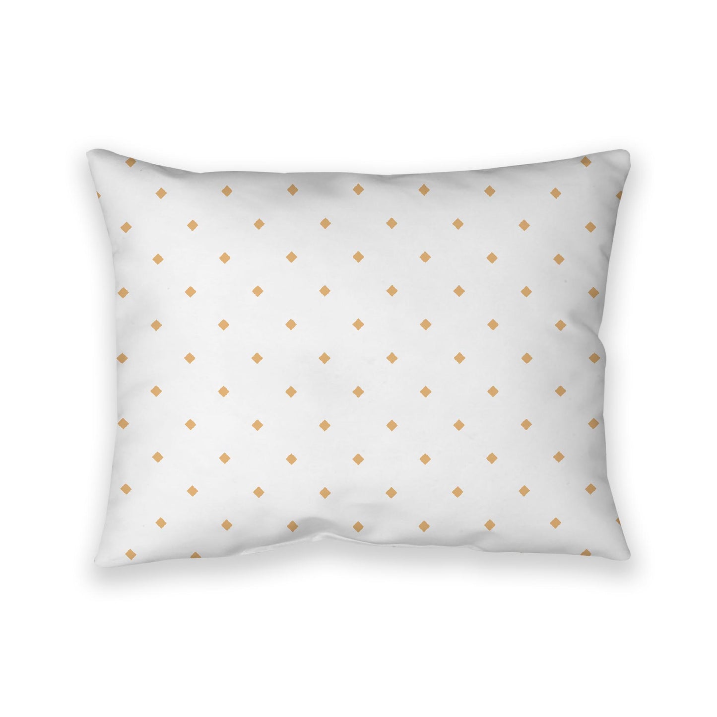 Off-White Cotton Canvas Cushion Covers with Orange Diamonds on Front, CACU-1232-101
