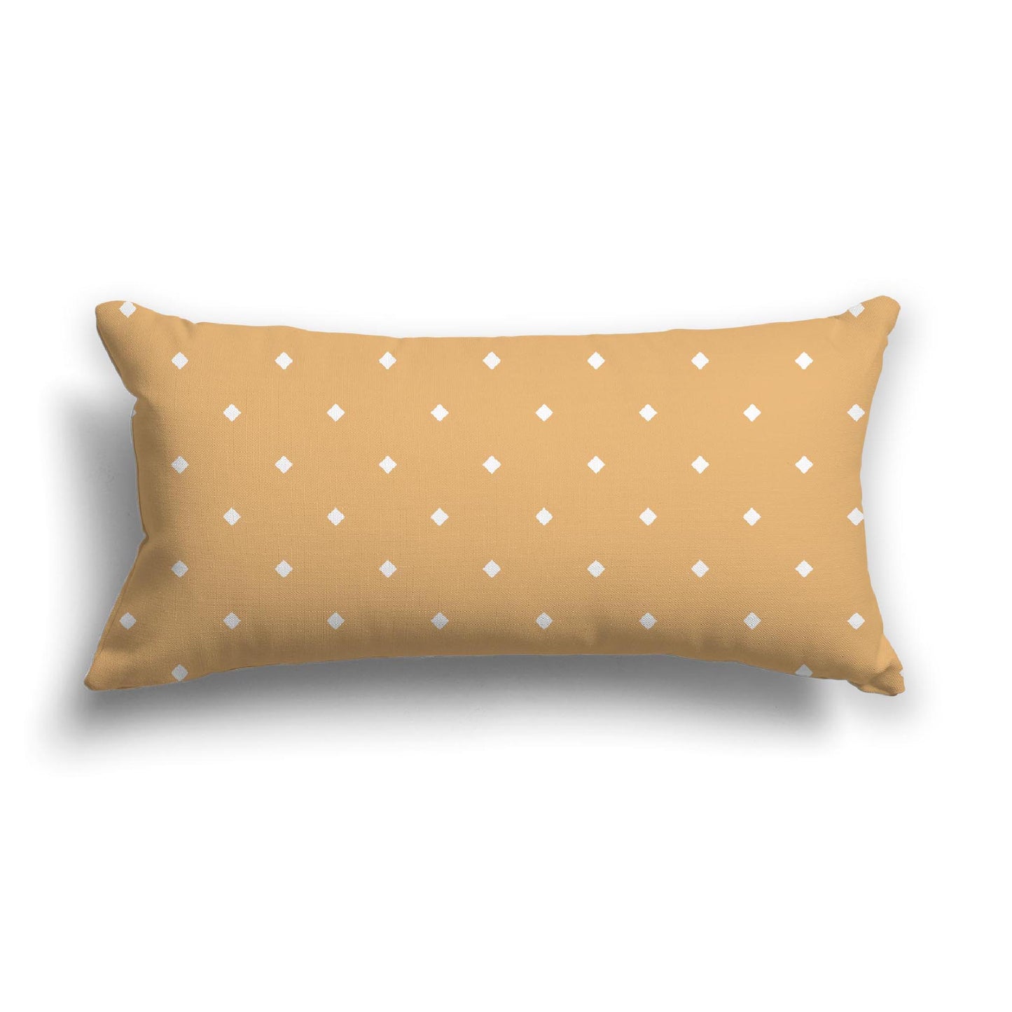 Orange Cotton Canvas Cushion Covers with Off-White Diamonds on Front, CACU-1232-102