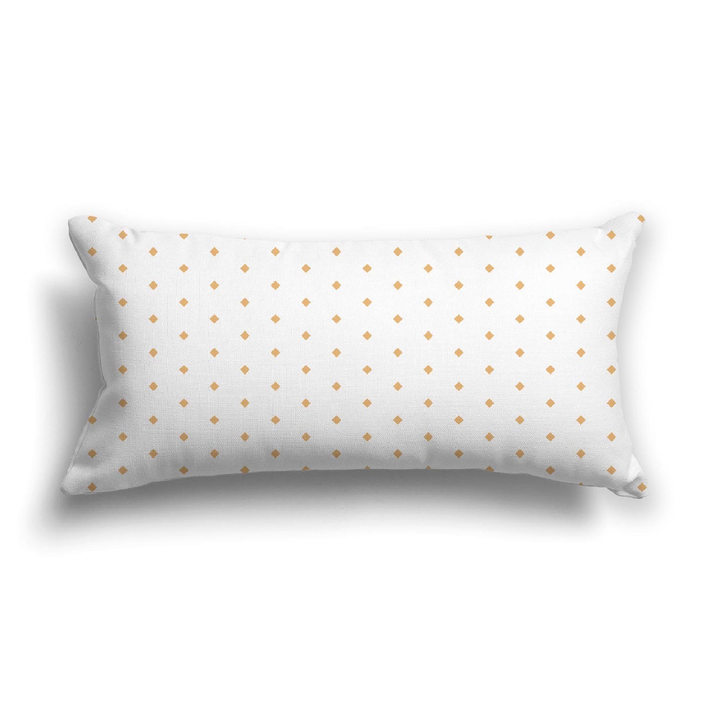 Off-White Cotton Canvas Cushion Covers with Fine Orange Diamonds on Front, CACU-1232-111