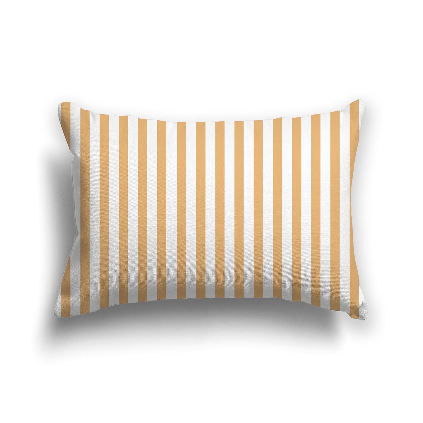 Off-White Cotton Canvas Cushion Covers with Thin Orange Bars on Front, CACU-1232-241
