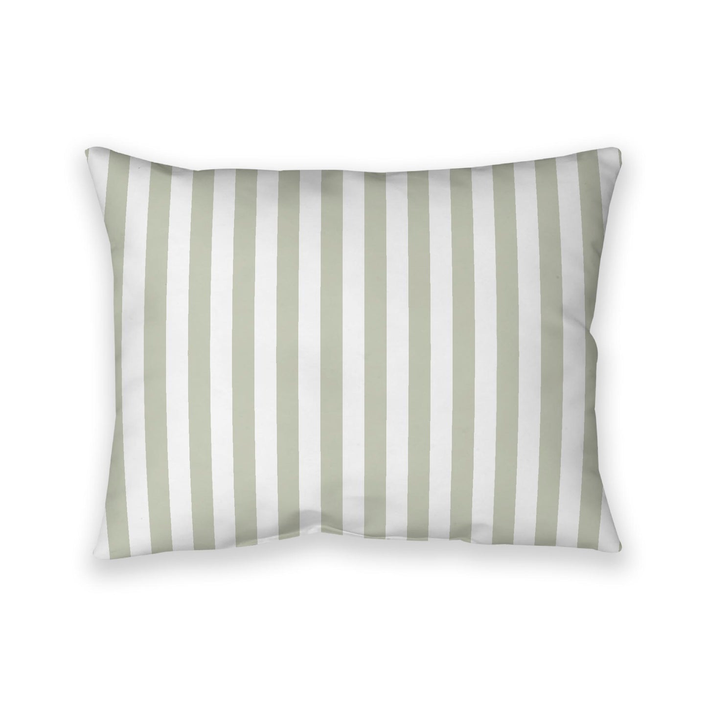 Off-White Cotton Canvas Cushion Covers with Pale Green Bars on Front, CACU-1241-051
