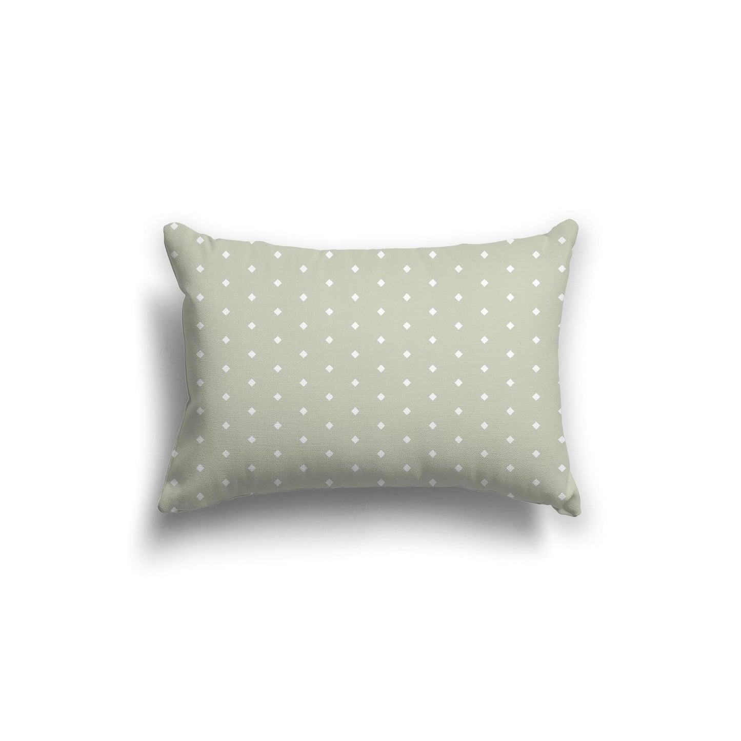 Pale Green Cotton Canvas Cushion Covers with Fine Off-White Diamonds on Front, CACU-1241-112