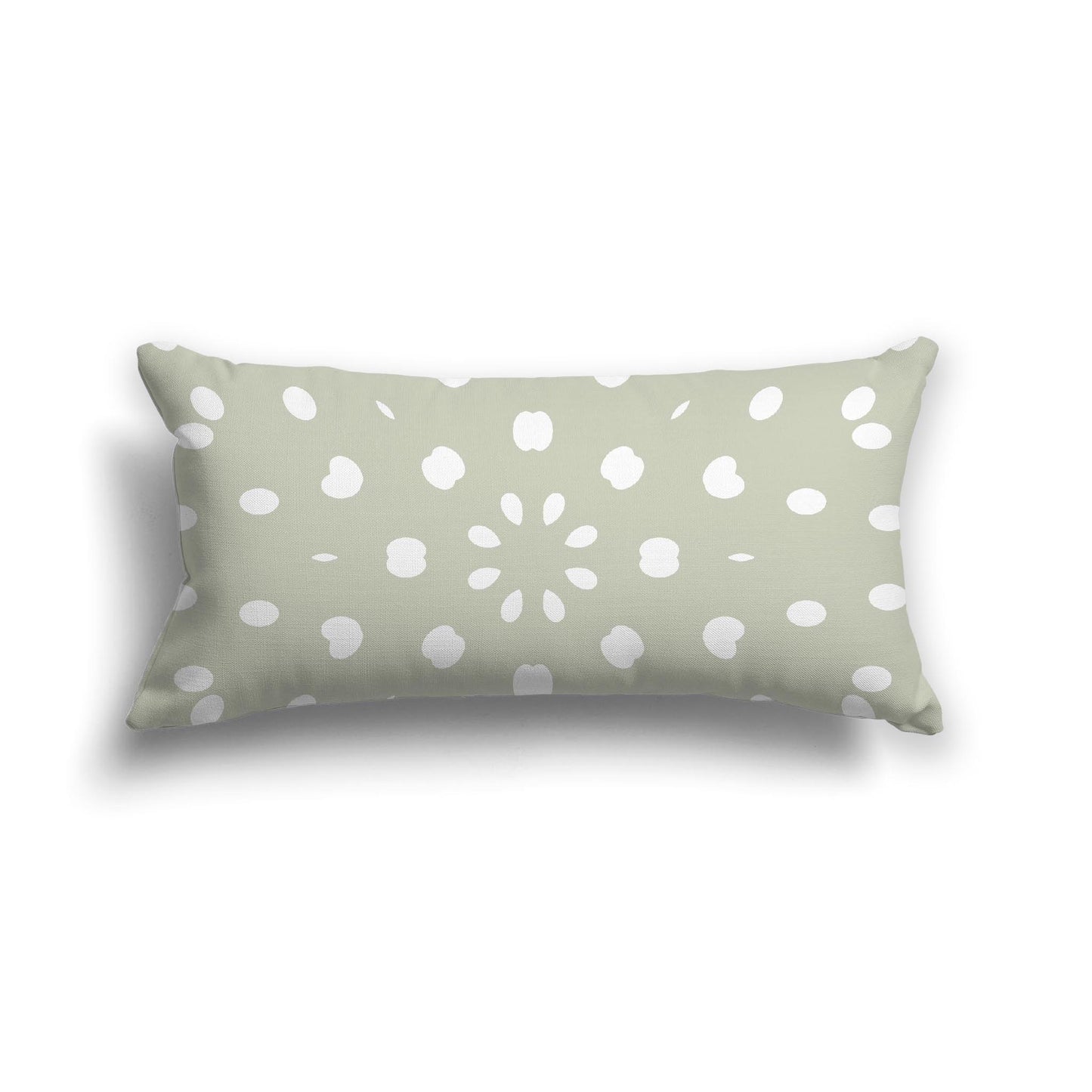 Pale Green Cotton Canvas Cushion Covers with Off-White Burst Pattern on Front, CACU-1241-232