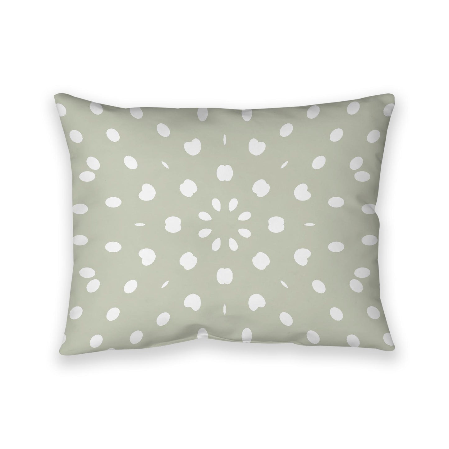 Pale Green Cotton Canvas Cushion Covers with Off-White Burst Pattern on Front, CACU-1241-232
