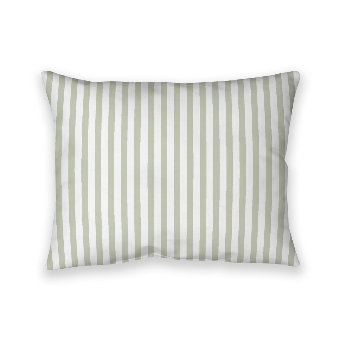 Off-White Cotton Canvas Cushion Covers with Thin Pale Green Bars on Front, CACU-1241-241