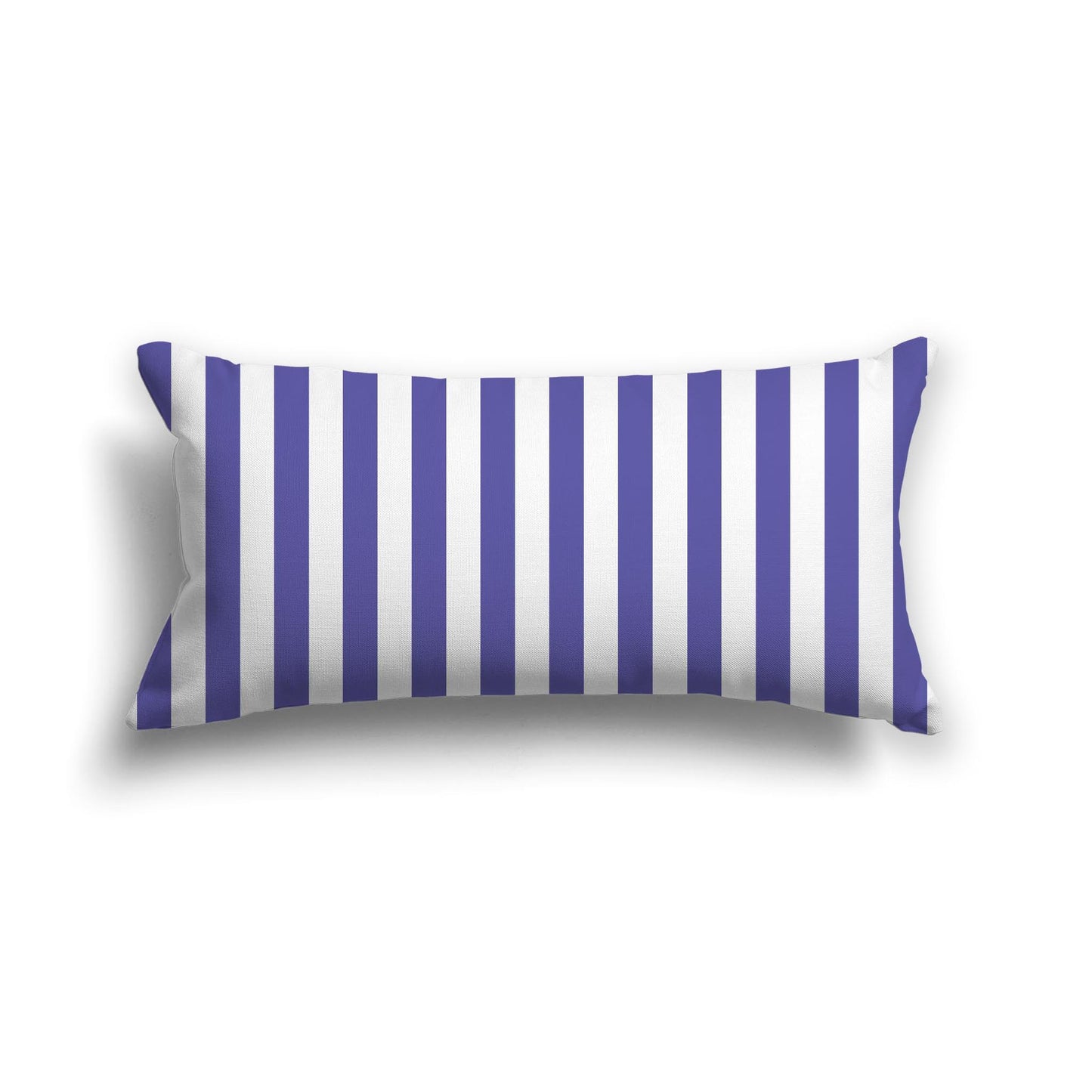 Off-White Cotton Canvas Cushion Covers with Purple Bars on Front, CACU-1300-051