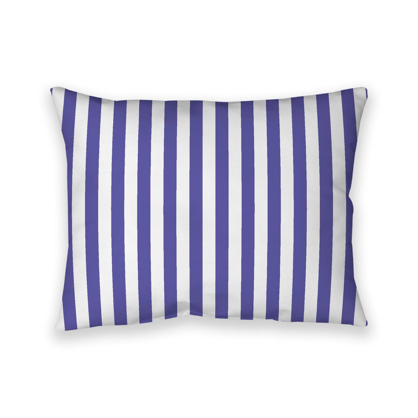 Off-White Cotton Canvas Cushion Covers with Purple Bars on Front, CACU-1300-051
