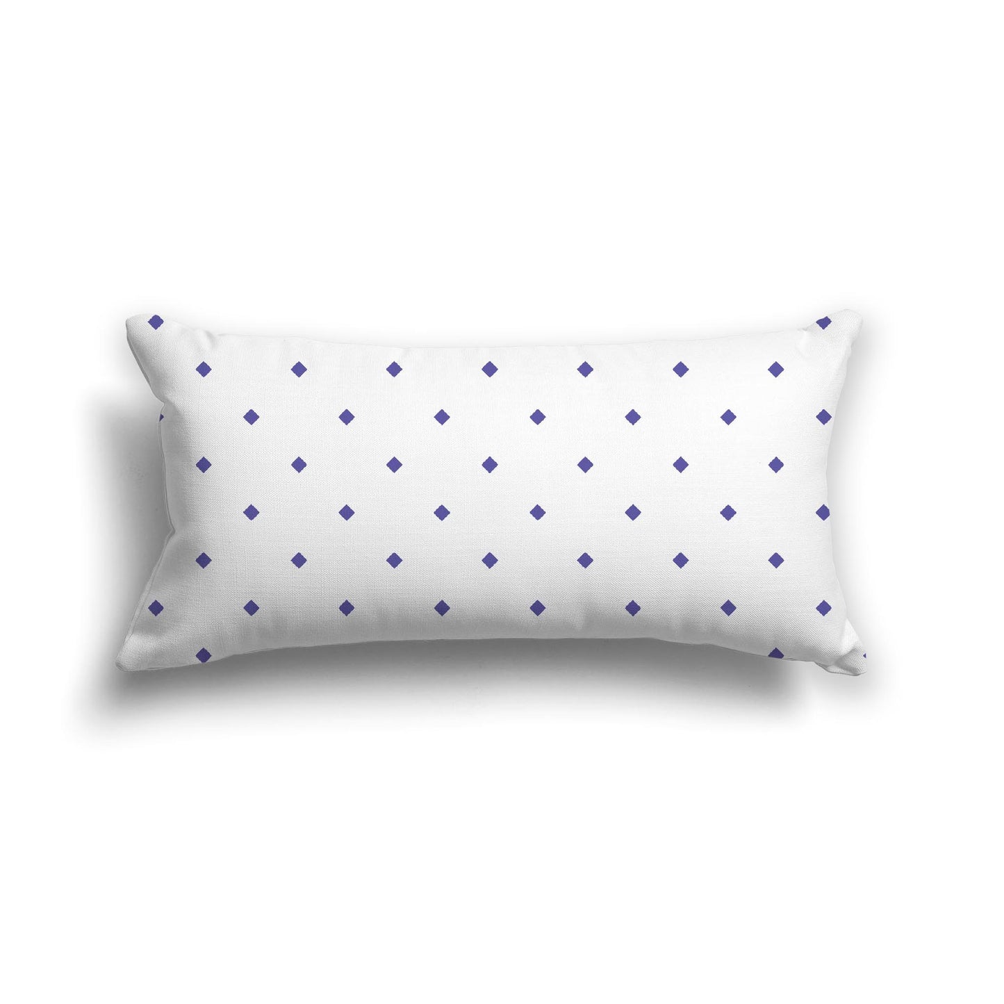 Off-White Cotton Canvas Cushion Covers with Purple Diamonds on Front, CACU-1300-101