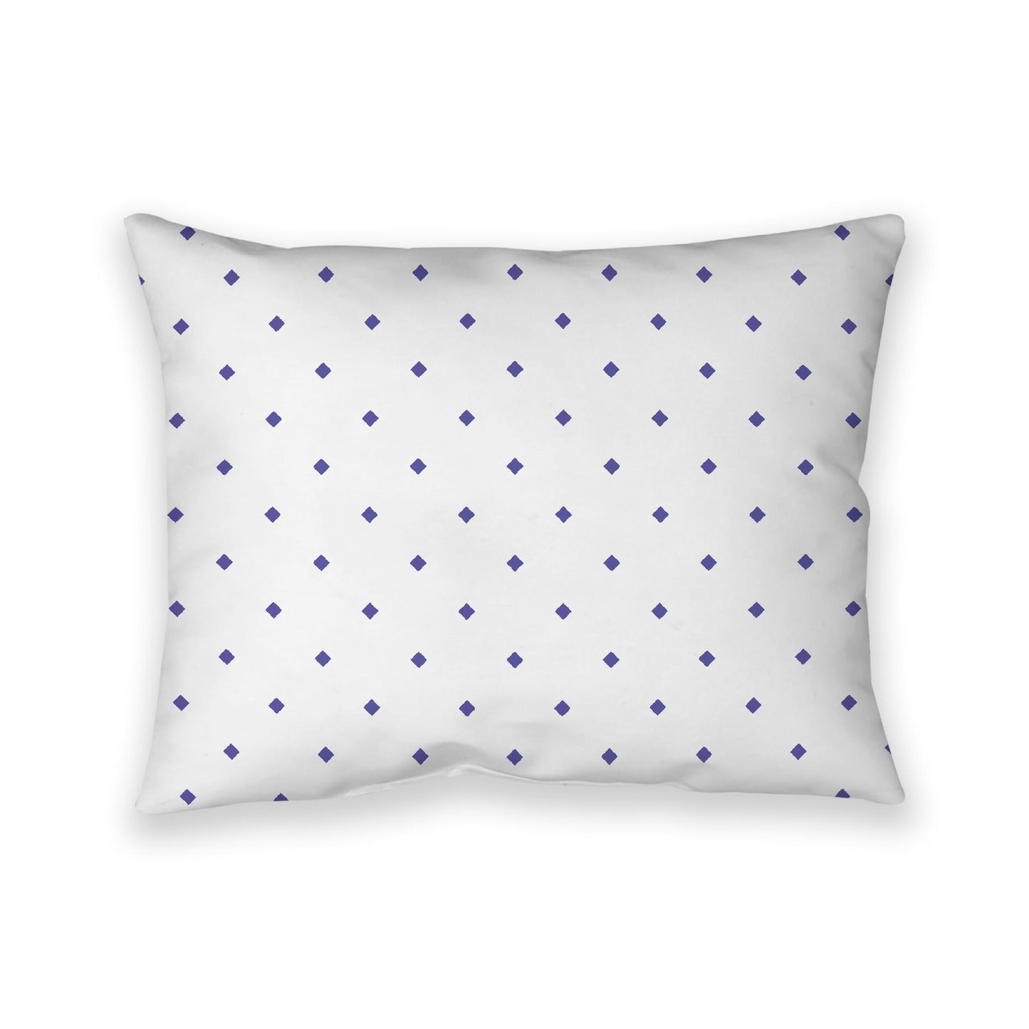 Off-White Cotton Canvas Cushion Covers with Purple Diamonds on Front, CACU-1300-101