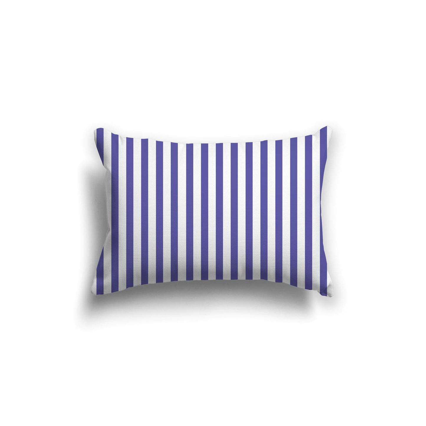 Off-White Cotton Canvas Cushion Covers with Thin Purple Bars on Front, CACU-1300-241