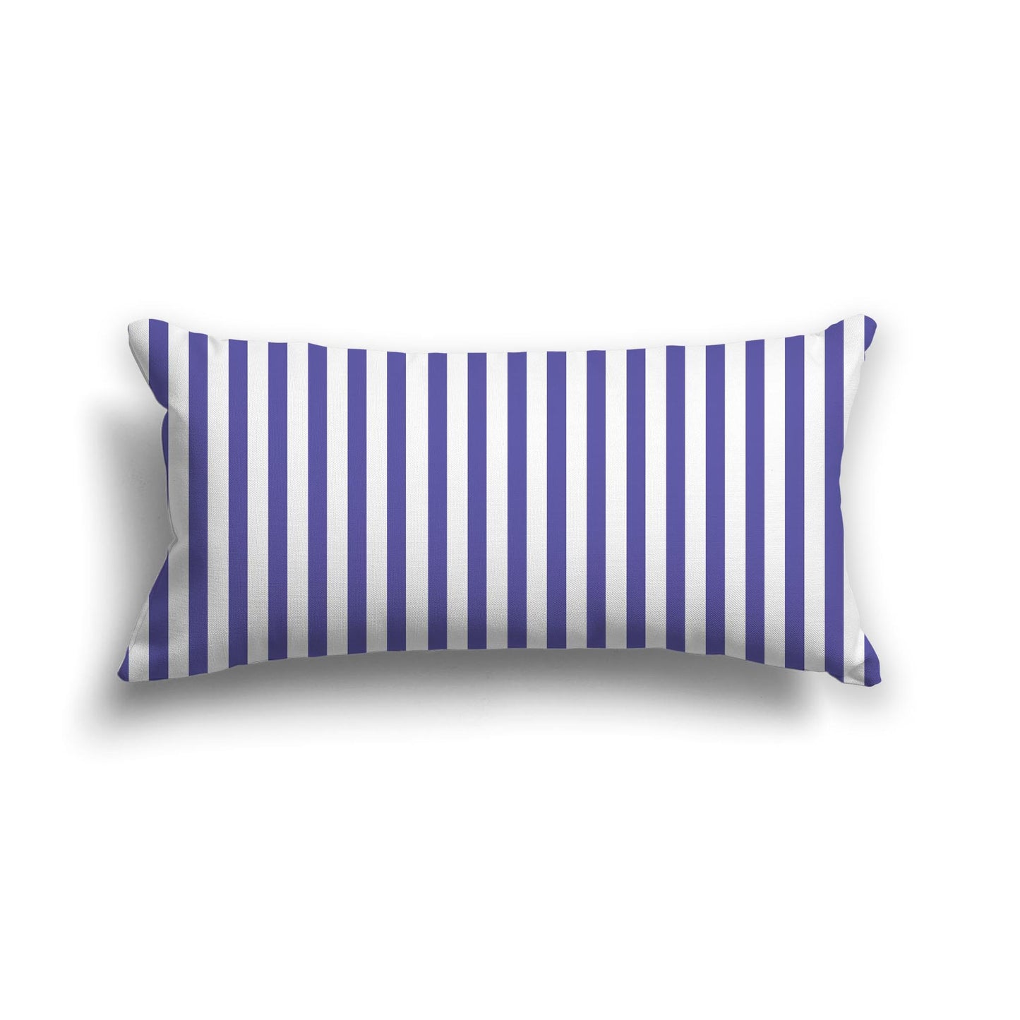 Off-White Cotton Canvas Cushion Covers with Thin Purple Bars on Front, CACU-1300-241