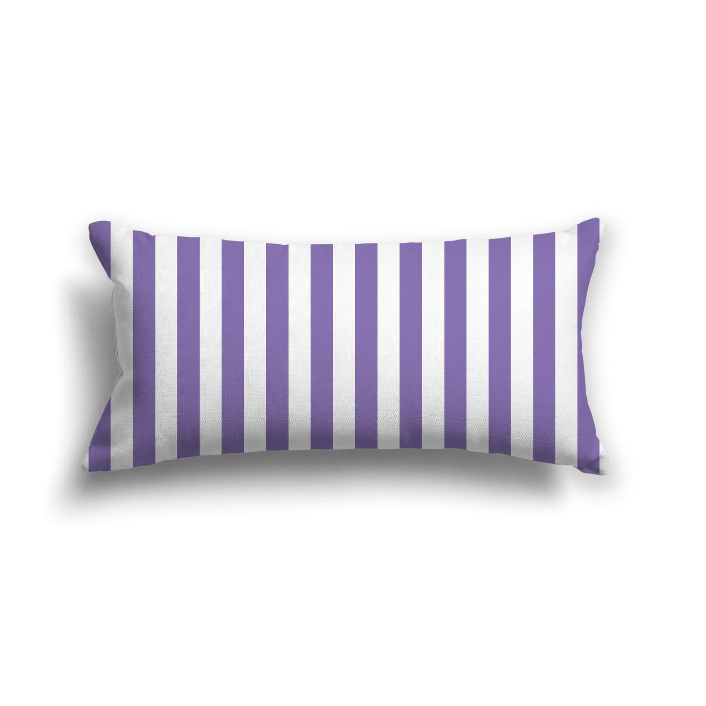 Off-White Cotton Canvas Cushion Covers with Purple Bars on Front, CACU-1320-051