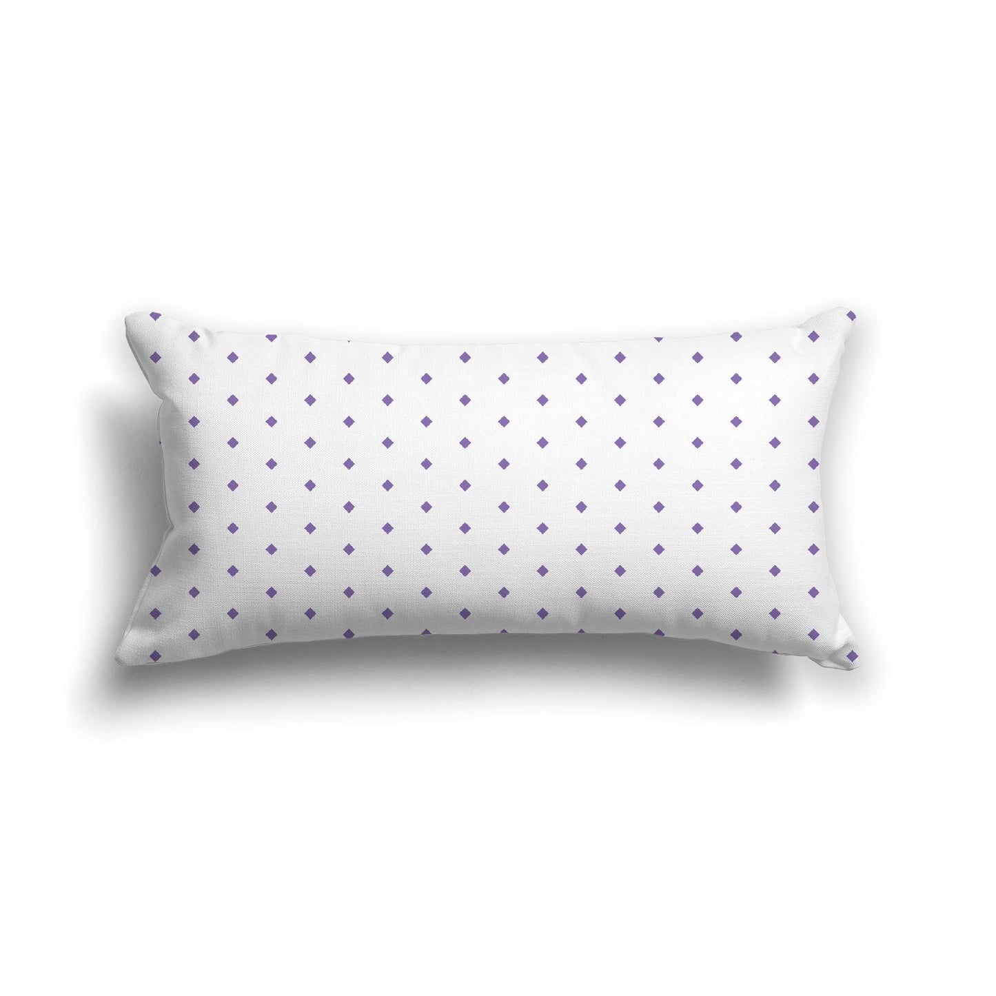 Off-White Cotton Canvas Cushion Covers with Fine Purple Diamonds on Front, CACU-1320-111