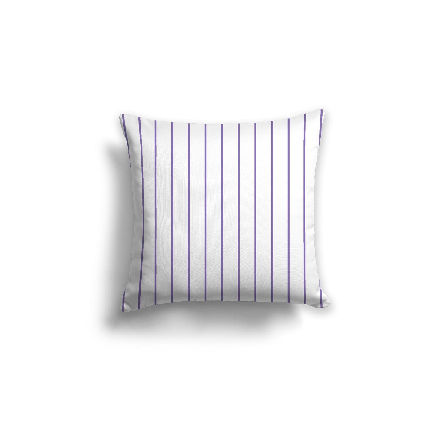 Off-White Cotton Canvas Cushion Covers with Fine Purple Stripes on Front, CACU-1320-151