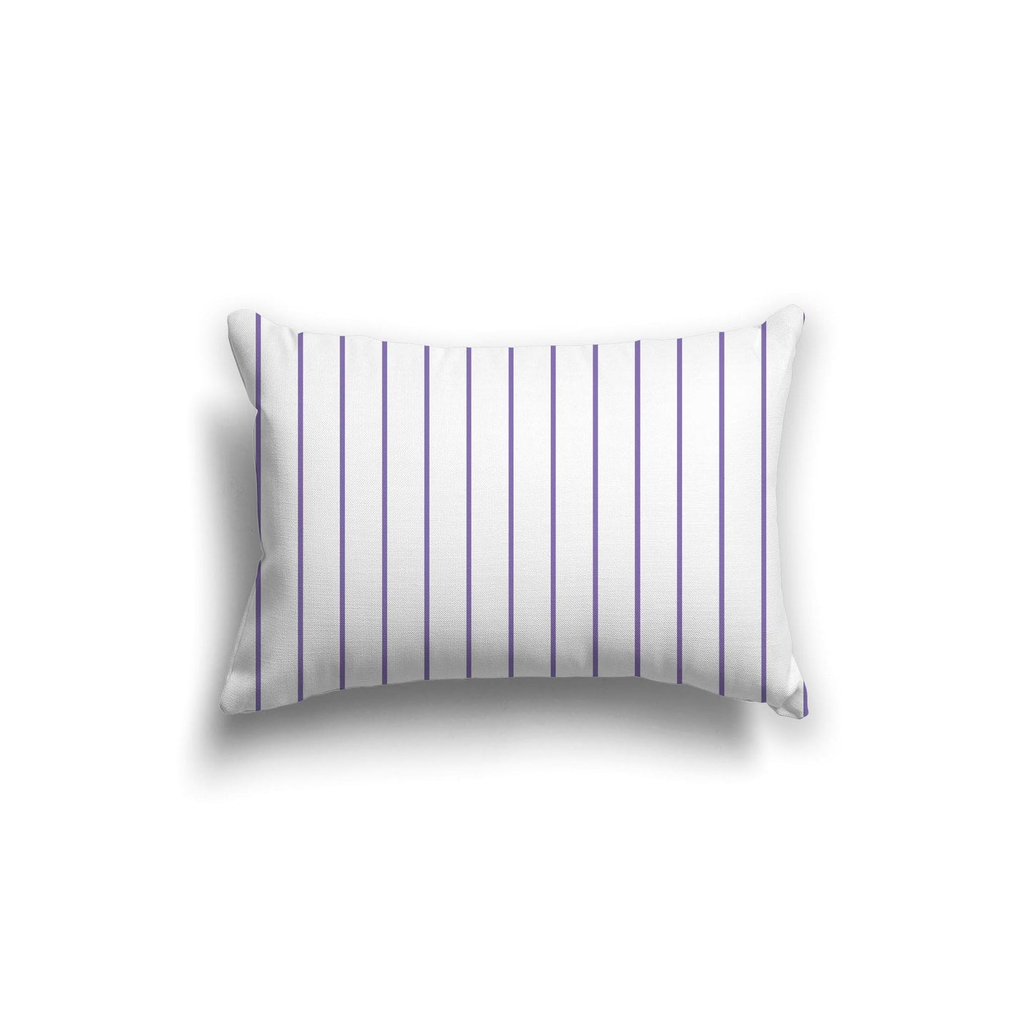 Off-White Cotton Canvas Cushion Covers with Fine Purple Stripes on Front, CACU-1320-151