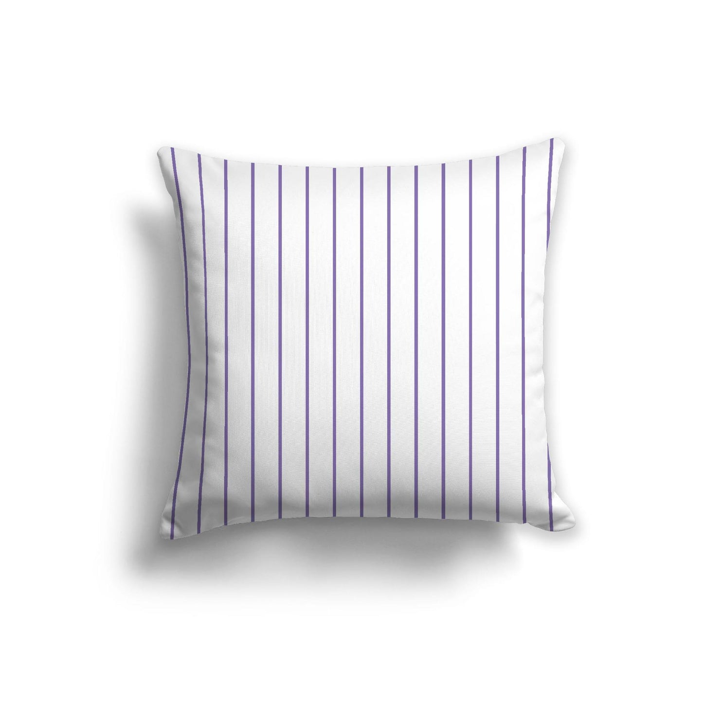 Off-White Cotton Canvas Cushion Covers with Fine Purple Stripes on Front, CACU-1320-151