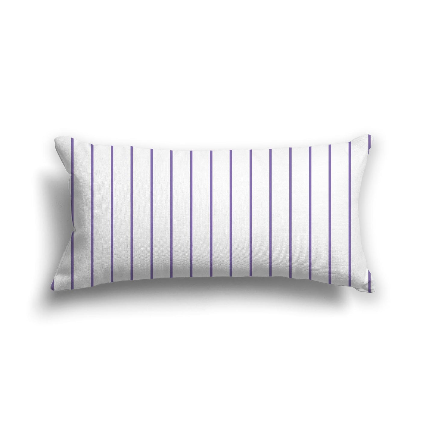 Off-White Cotton Canvas Cushion Covers with Fine Purple Stripes on Front, CACU-1320-151