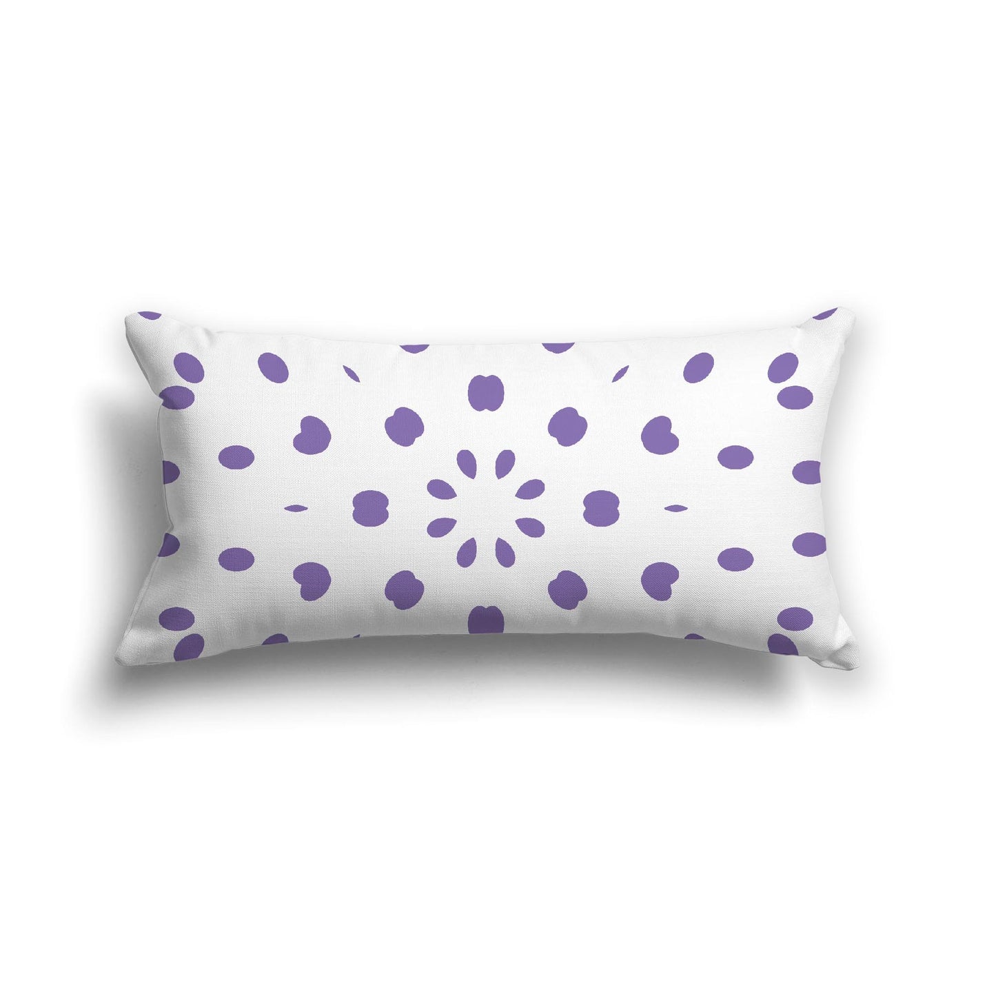 Off-White Cotton Canvas Cushion Covers with Purple Burst Pattern on Front, CACU-1320-231