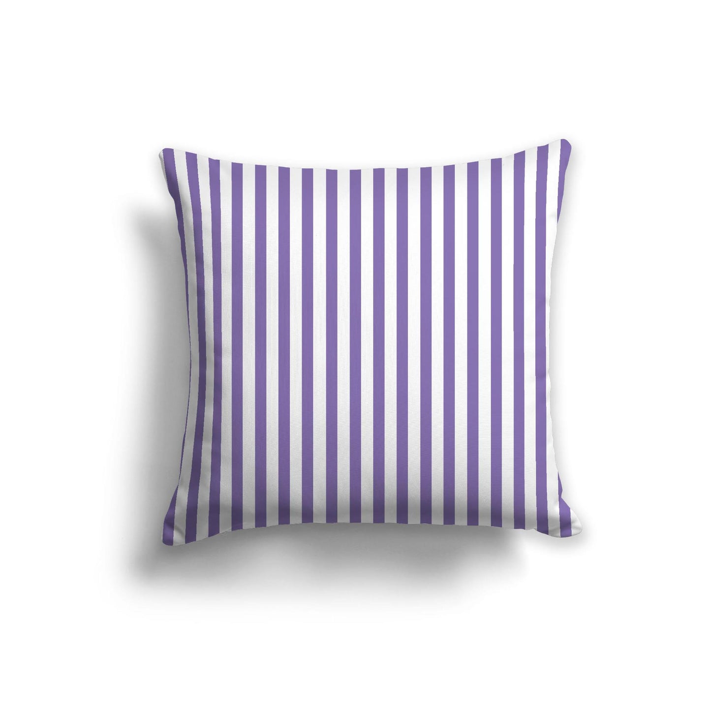 Off-White Cotton Canvas Cushion Covers with Thin Purple Bars on Front, CACU-1320-241