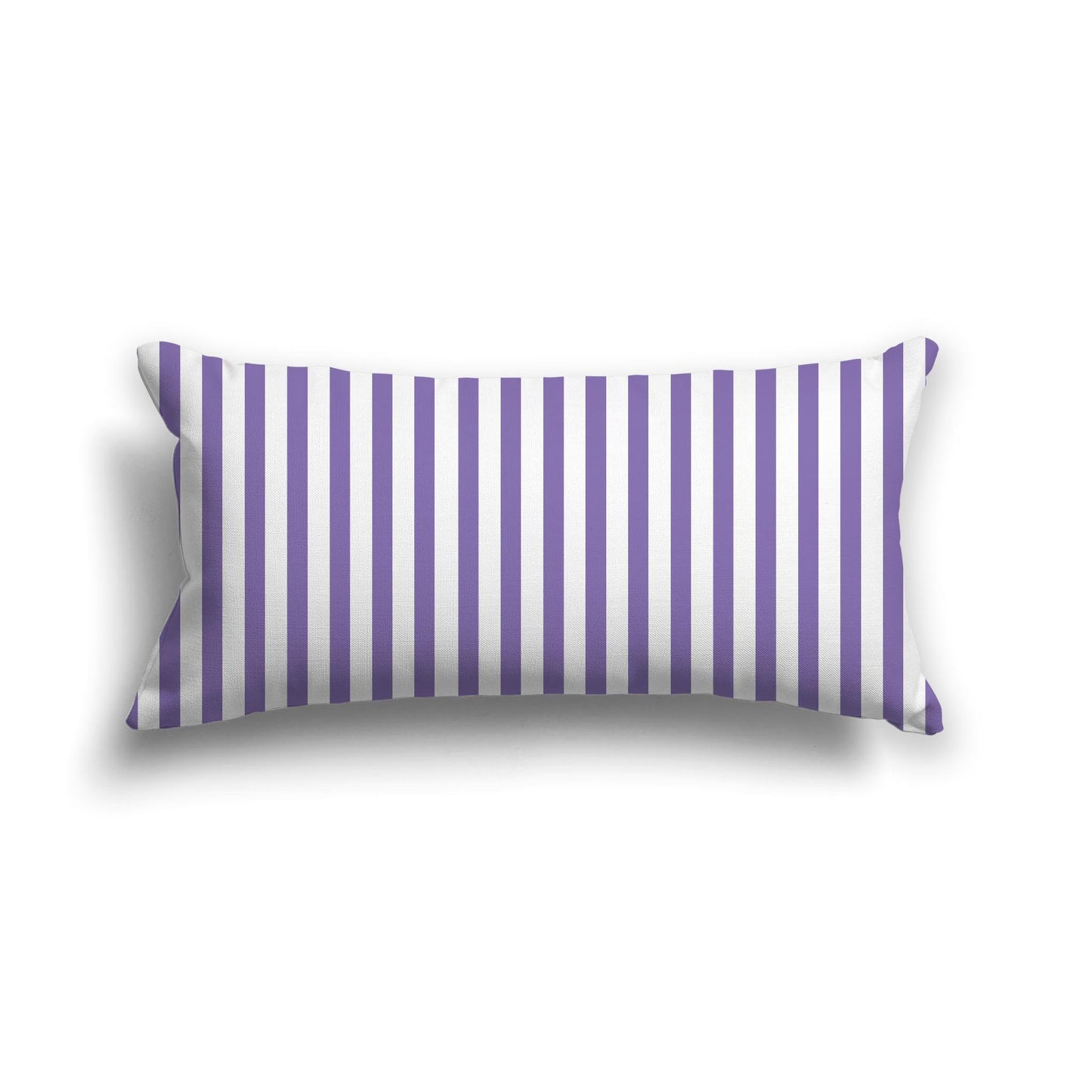 Off-White Cotton Canvas Cushion Covers with Thin Purple Bars on Front, CACU-1320-241