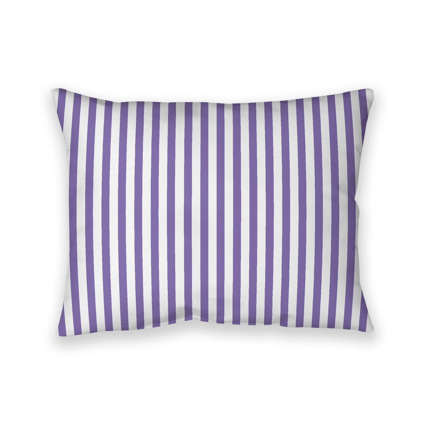 Off-White Cotton Canvas Cushion Covers with Thin Purple Bars on Front, CACU-1320-241