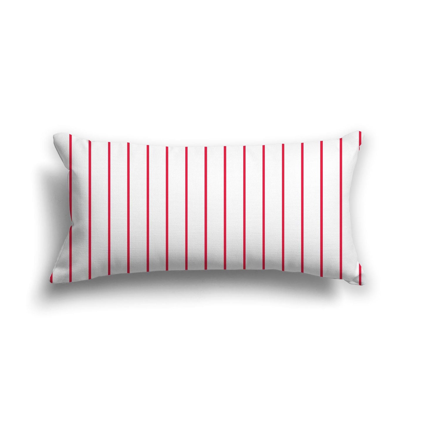 Off-White Cotton Canvas Cushion Covers with Fine Red Stripes on Front, CACU-1330-151