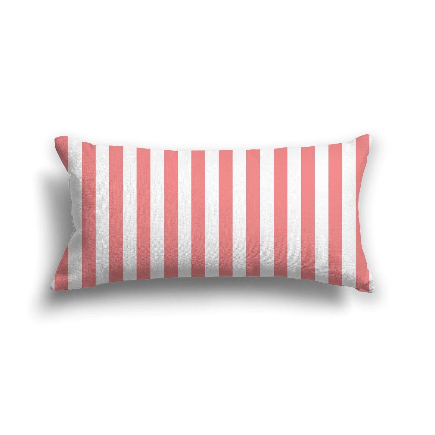 Off-White Cotton Canvas Cushion Covers with Pink Bars on Front, CACU-1340-051