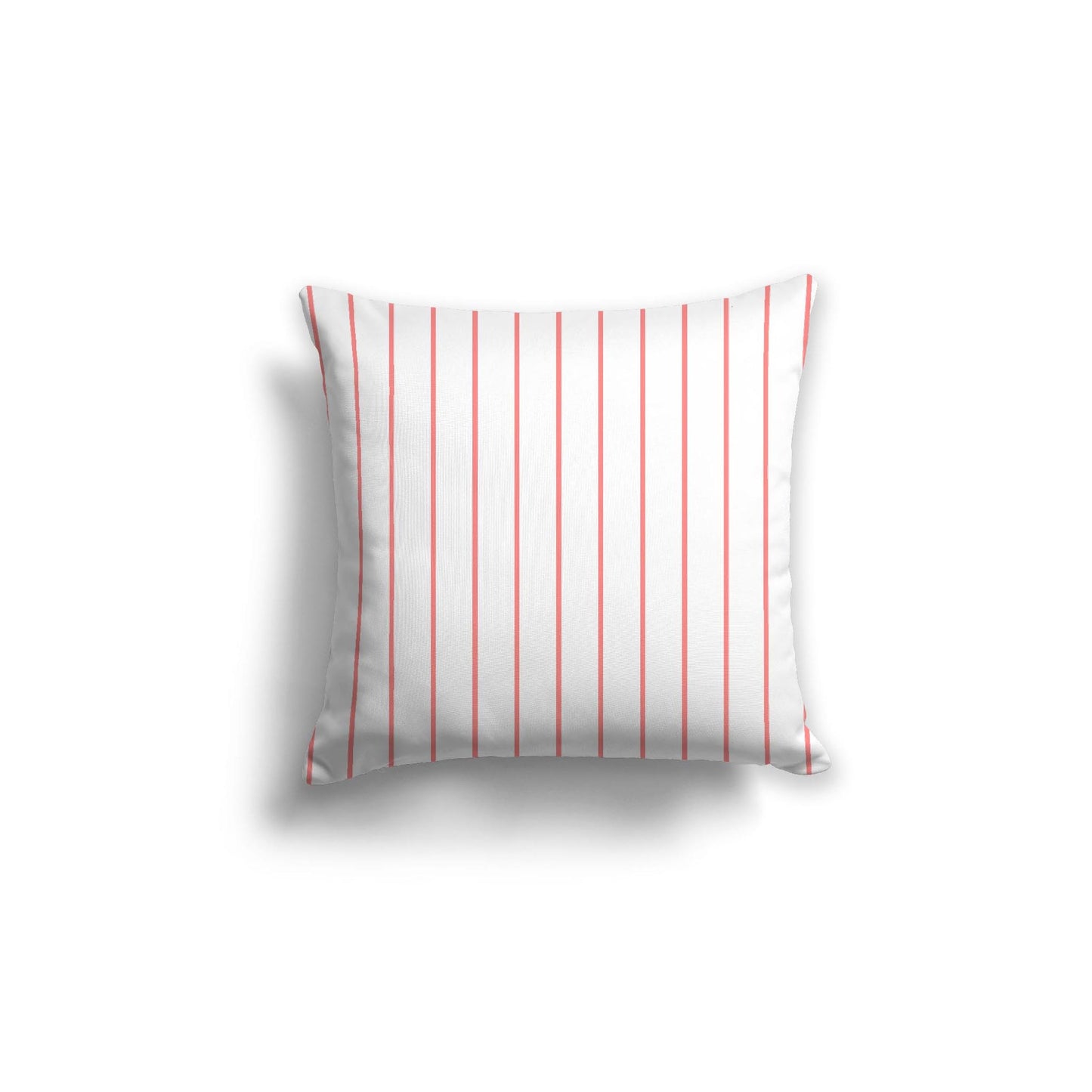 Off-White Cotton Canvas Cushion Covers with Fine Pink Stripes on Front, CACU-1340-151