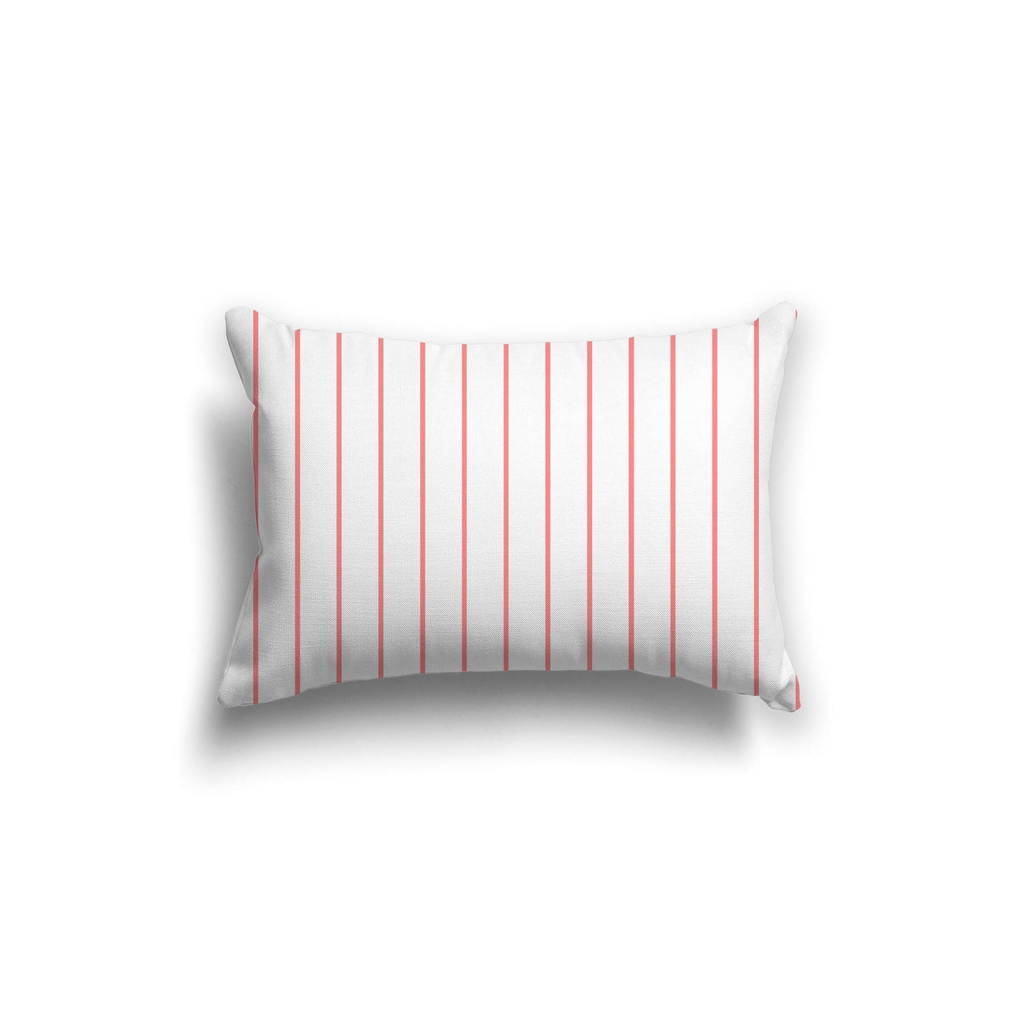 Off-White Cotton Canvas Cushion Covers with Fine Pink Stripes on Front, CACU-1340-151