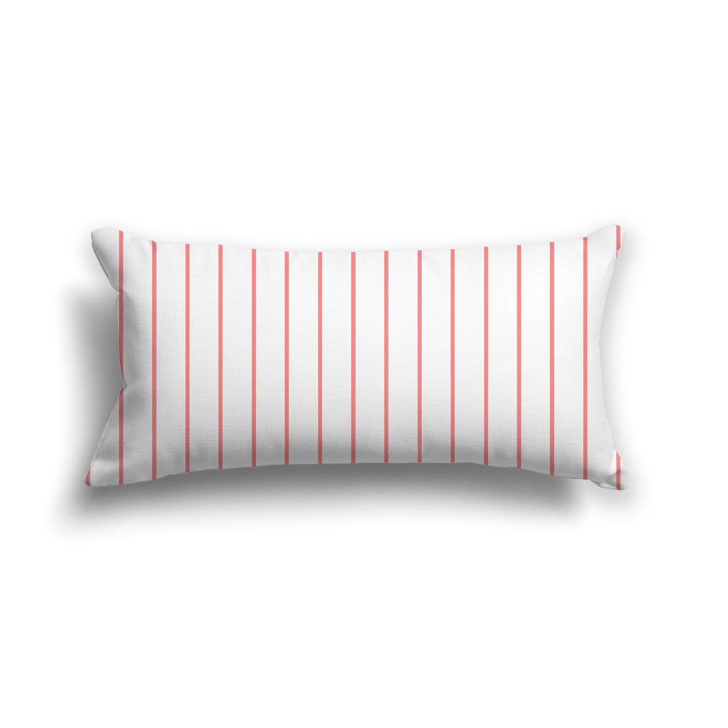 Off-White Cotton Canvas Cushion Covers with Fine Pink Stripes on Front, CACU-1340-151