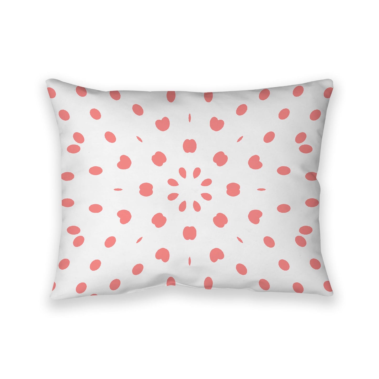 Off-White Cotton Canvas Cushion Covers with Pink Burst Pattern on Front, CACU-1340-231