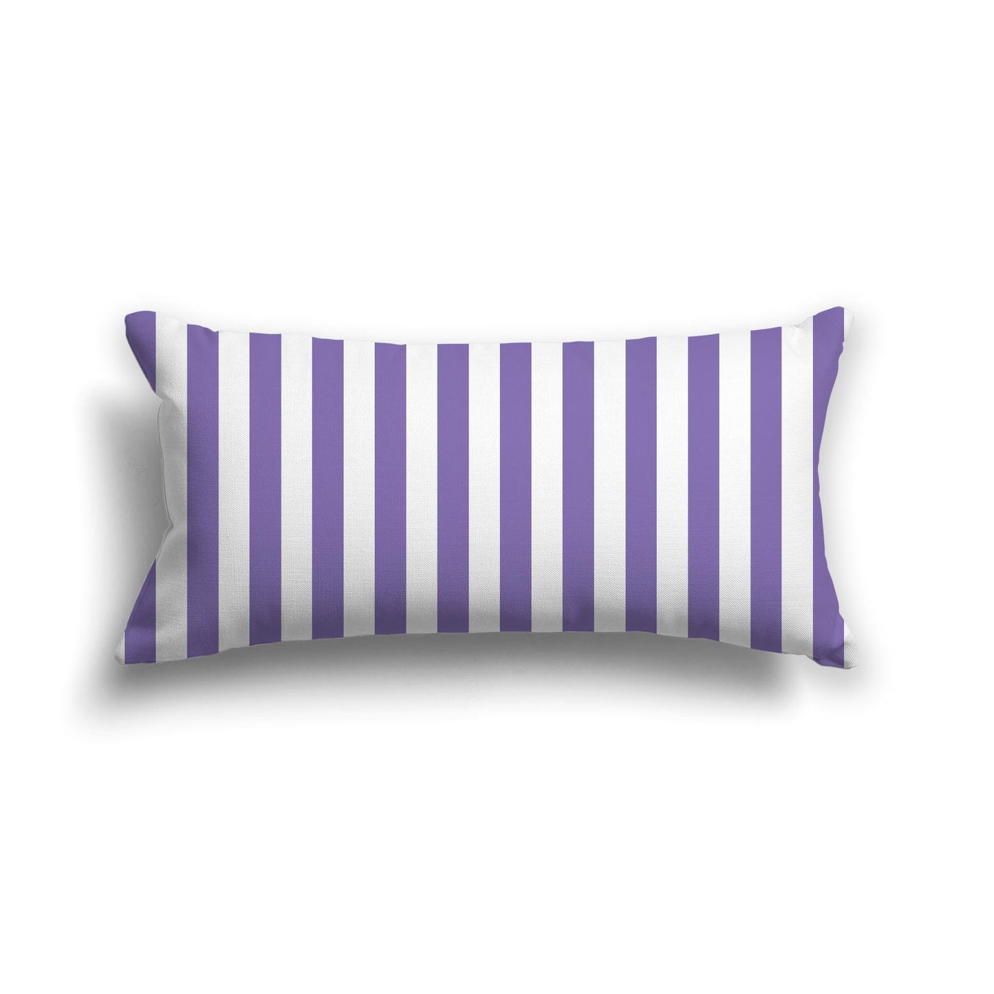 Off-White Cotton Canvas Cushion Covers with Purple Bars on Front, CACU-1350-051