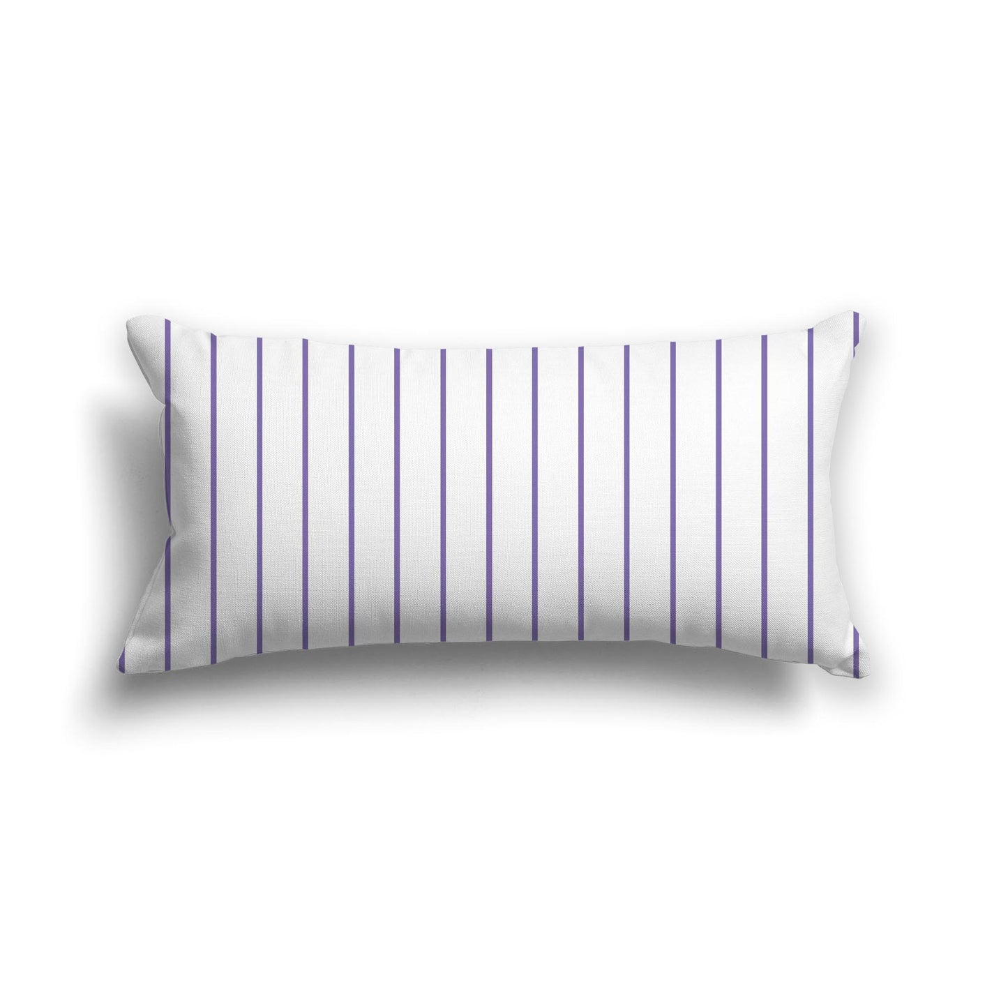 Off-White Cotton Canvas Cushion Covers with Fine Purple Stripes on Front, CACU-1350-151
