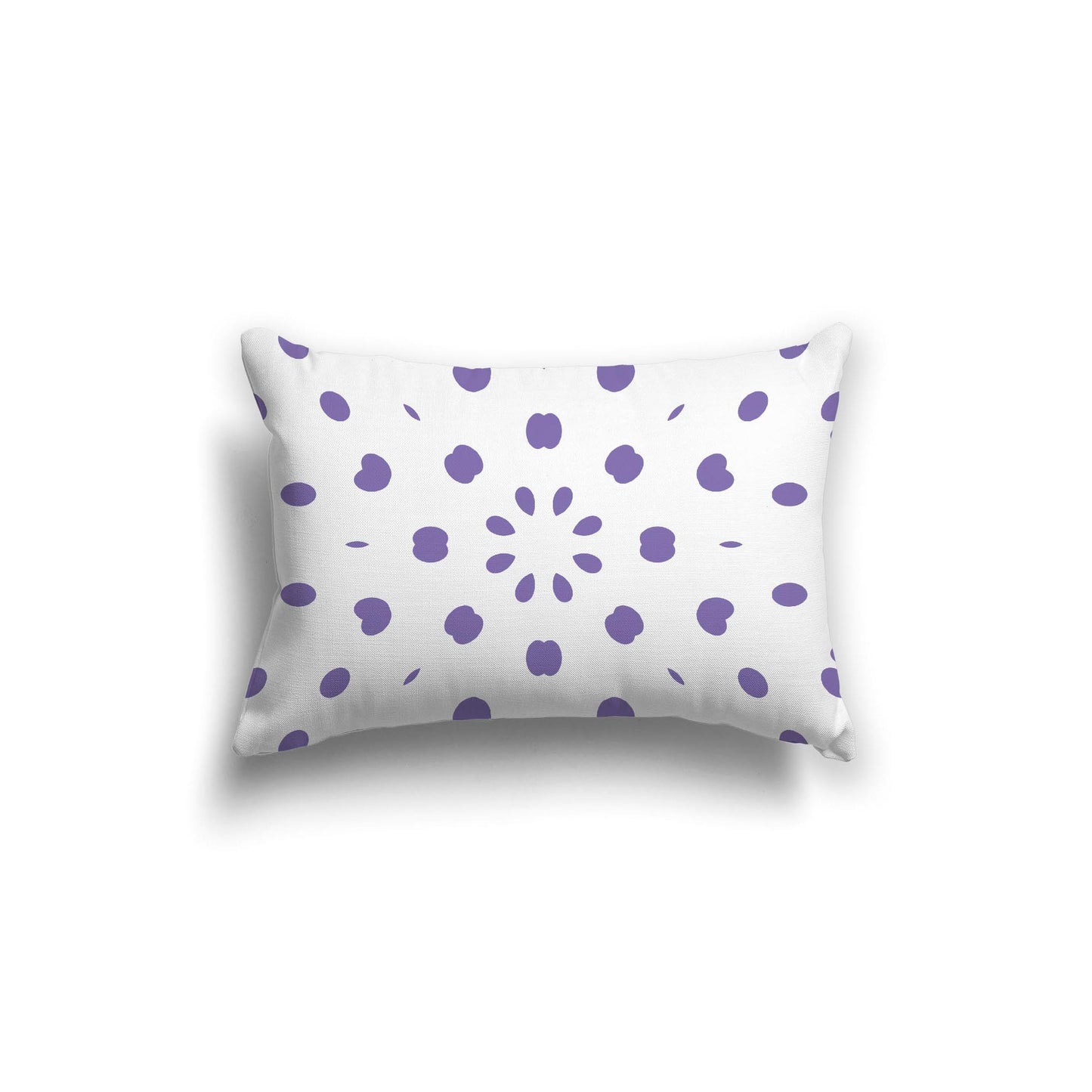 Off-White Cotton Canvas Cushion Covers with Purple Burst Pattern on Front, CACU-1350-231